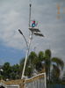 China 300W Vertical Axis Wind Generators Wind Solar Hybrid Street Light System Installed in Malaysia factory