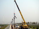 China Maglev Vawt Wind Turbine for LED Street Light System without traditional  wire underground factory