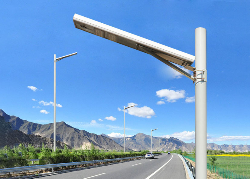 Motion Sensor All In One Solar Street Light , Integrated Solar Led Street Light 15W 25W 30W