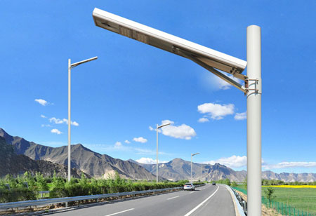 Motion Sensor All In One Solar Street Light , Integrated Solar Led Street Light 15W 25W 30W