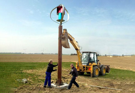 Large Magnetically Levitated Off Grid Wind Turbinee Power System 2012