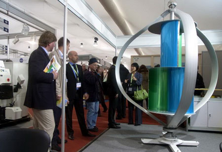 Low Speed 1KW Magnetic Levitation Wind Turbine on Husum Wind Energy Exhibition