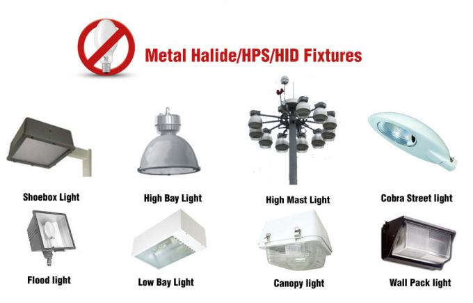 HID UFO LED High Bay Light Fixture 60W 80W 100W Rotatable Arm Length Adjustable